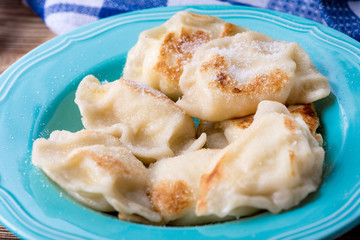 Dumplings with cheese.