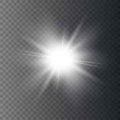 Glowing light burst explosion 