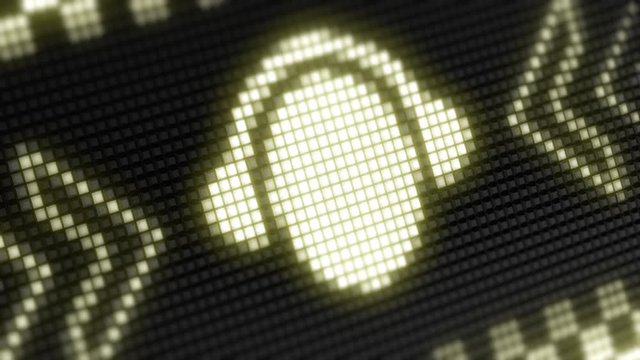 Earphone icon in the Screen. Looping footage has 4K Resolution with Encoder Prores 4444. Great Quality.