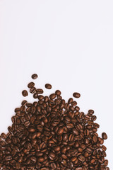 Scattered coffee beans