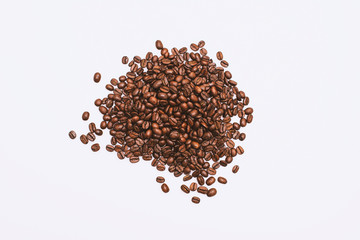 Scattered coffee beans