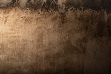 Fototapeta premium Dark brown background concrete texture wall grunge rust rusty