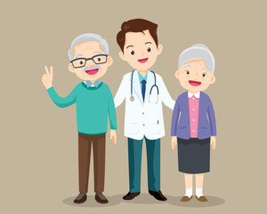 Obraz premium doctor and older patient