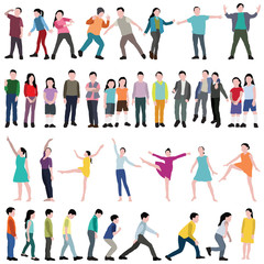  isolated child set in flat style