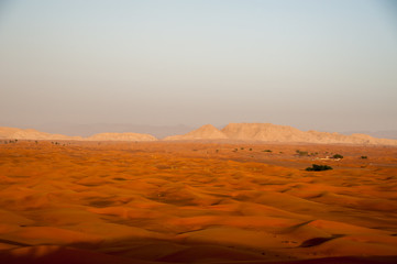 sunset in the desert