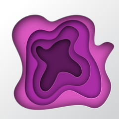 3d paper cut shapes illustration. Colorful carving art. Landscape the top view, the top view on the river. Design layout for banners presentations, flyers, posters and invitations. Vector illustration