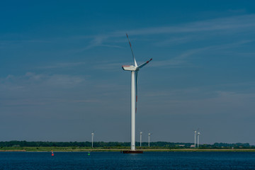 coastal wind power plant at the baltic sea
