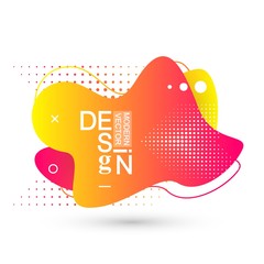 Modern minimal liquid gradient splashes with dynamic colors. Vector design for cover, greeting card, poster, flyers, presentation. Modern graphic background