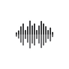 Sound waves vector illustration design 