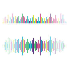 Sound waves vector illustration design 
