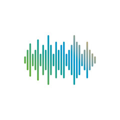 Sound waves vector illustration design 