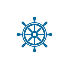 Ship steering vector icon illustration template design 