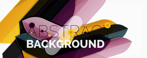 Geometric abstract background. Dynamic shapes composition