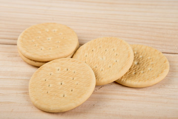 Handmade Cookies on the wooden desk homemade bakery concept