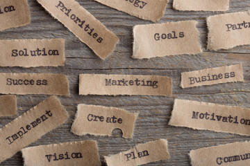motivation word on a piece of paper close up, business creative motivation concept