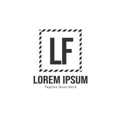 Obraz premium Initial LF logo template with modern frame. Minimalist LF letter logo vector illustration