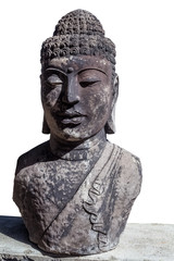 statue of buddha isolated on white background 