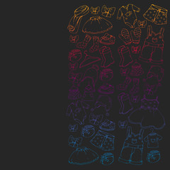 Children clothes. Background for babies, kids patterns.