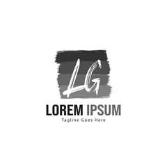 Initial LG logo template with modern frame. Minimalist LG letter logo vector illustration
