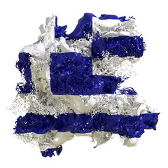 Greece flag liquid