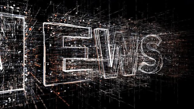 4k news animated word tag cloud,text design animation.The Matrix style binary computer code shaped text design animation,changing from zero to one digits,abstract future tech background.