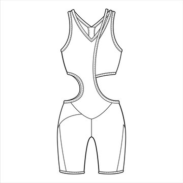 Set Of Womens Swimsuit Sketches 2 Styles Fashion Flat Sketches Swimwear  Technical Drawings Bikini And Onepiece CADs For Adobe Illustrator   lupongovph