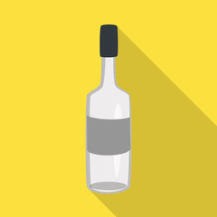 Vector illustration of vodka and bottle sign. Collection of vodka and glass stock symbol for web.