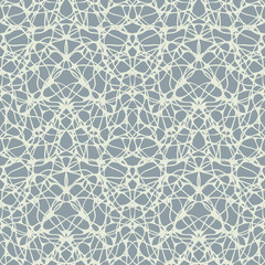 Abstract pattern with tangled lines like lace. Linear web-like background.