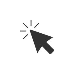Pointer, cursor, arrow icon. Vector illustration, flat design.