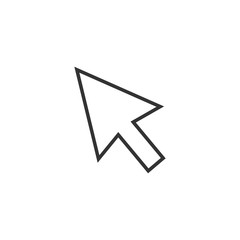 Pointer, cursor, arrow icon. Vector illustration, flat design.