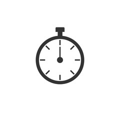 Timer, clock, time, icon. Vector illustration, flat design.
