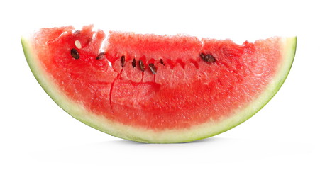 Fresh watermelon slice isolated on white background