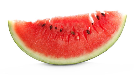 Fresh watermelon slice isolated on white background