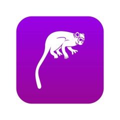 Marmoset monkey icon digital purple for any design isolated on white vector illustration