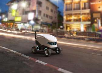 Self-driving delivery robot concept