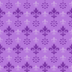 Purple background pattern. Retro style background image. Seamless pattern. Vintage wallpaper texture. Vector illustration