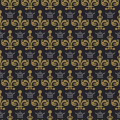 Background pattern. Retro style background image. Seamless pattern. Vintage wallpaper texture