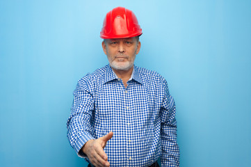 Portrait of a solid confident architect engineer