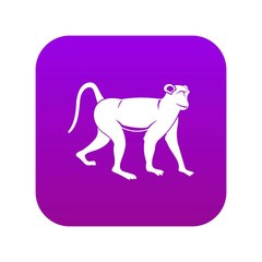 Monkey icon digital purple for any design isolated on white vector illustration