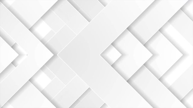 White grey papercut material geometry motion design. Abstract corporate tech background with 3d paper arrows. Seamless looping. Video animation Ultra HD 4K 3840x2160