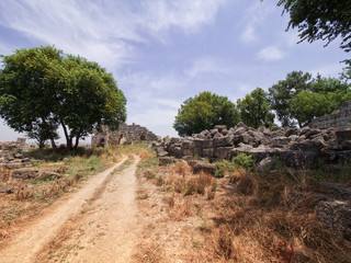 street in Antique city of Perge, Antalya