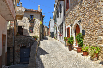 Summer vacation in the medieval village of Priverno, in Italy