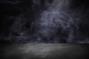 blackboard or chalkboard studio backdrop background with smoke