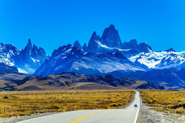 Highway through the desert Patagonia