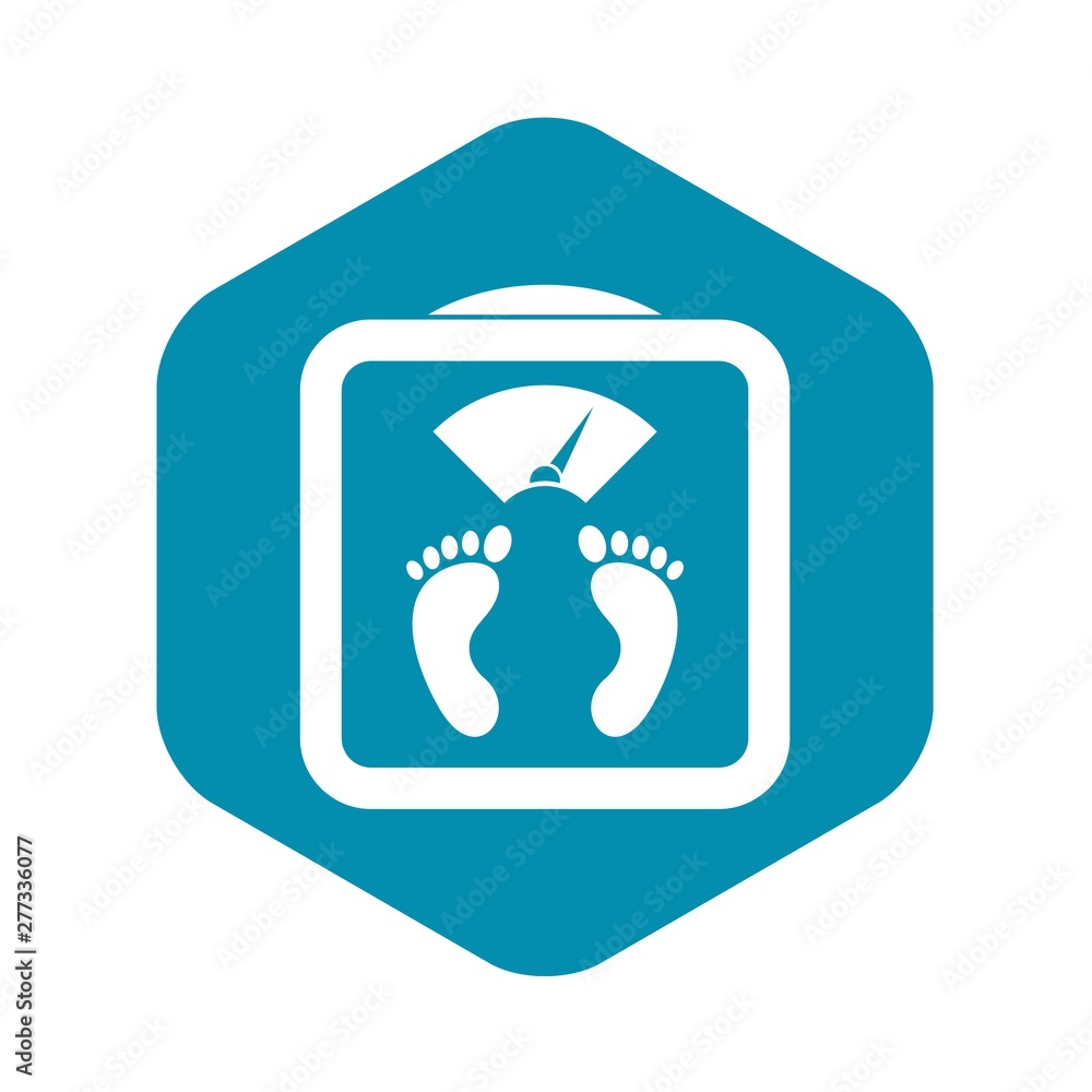 Poster floor scales icon. simple illustration of floor scales vector icon for web
