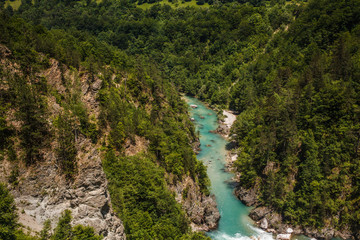 Fototapeta na wymiar Canyon of the river Tara in the mountains of Montenegro.
