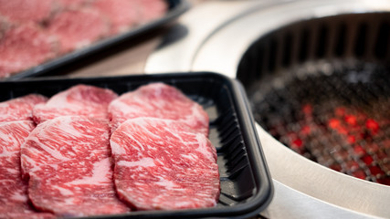 Beef yakiniku grill food 