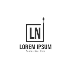 Fototapeta premium Initial LN logo template with modern frame. Minimalist LN letter logo vector illustration
