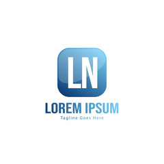 Initial LN logo template with modern frame. Minimalist LN letter logo vector illustration
