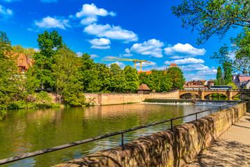 Fototapeta premium View on historic Architecture in Nuremberg, Germany